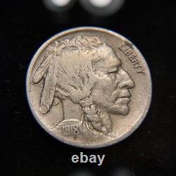 1918 D Buffalo Nickel VF+/XF Very Extremely Fine Indian Bison 3/4 Horn 5c