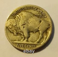 1918-D Buffalo Nickel nice F coin withreverse strike thru @ shoulder see pics