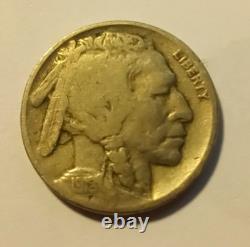1918-D Buffalo Nickel nice F coin withreverse strike thru @ shoulder see pics