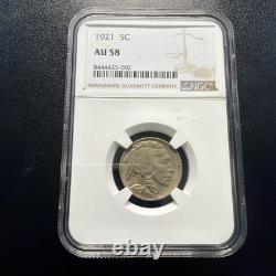 1921 5c Buffalo Nickel NGC AU58