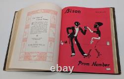 1922-1923 Buffalo NY The University Bison 8 Bound Magazines Illustrated Cartoons