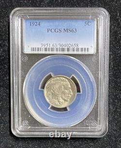 1924 5 Cent Buffalo Nickel PCGS MS63