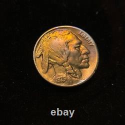 1925 S/S RPM Buffalo Nickel BU MS UNC Uncirculated Color Toning Indian Bison 5c