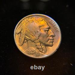 1925 S/S RPM Buffalo Nickel BU MS UNC Uncirculated Color Toning Indian Bison 5c