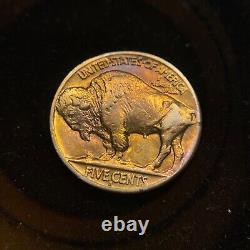 1925 S/S RPM Buffalo Nickel BU MS UNC Uncirculated Color Toning Indian Bison 5c