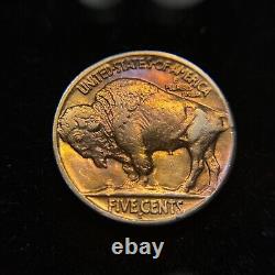 1925 S/S RPM Buffalo Nickel BU MS UNC Uncirculated Color Toning Indian Bison 5c