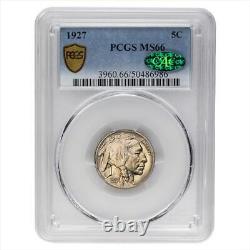 1927 Buffalo Nickel, 5C PCGS MS 66, CAC Certified