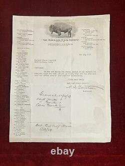 1929 Theodore Roosevelt Letterhead American Bison Society Montana C Goodnight