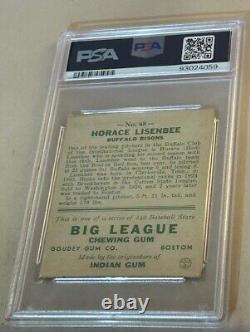 1933 Goudey #68 Horace Lisenbee Psa Vg 3 Buffalo Bisons Baseball Card