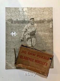 1933 HEINIE MUELLER Buffalo Bisons Baseball Puzzle Bison Stadium Give Away