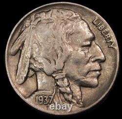 1937 D 5c Buffalo Nikel DDO Variety SVN638