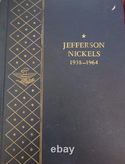 1938-1964 Jefferson Nickels, Full Set 71 Coins In Whitman Album, Nice Collection
