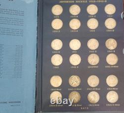 1938-1964 Jefferson Nickels, Full Set 71 Coins In Whitman Album, Nice Collection