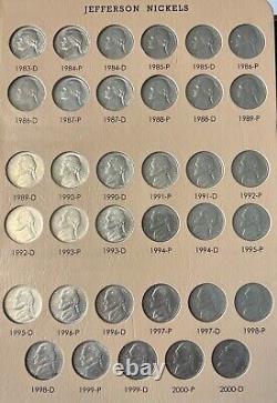 1938-2000 Jefferson Nickels, Full Set 140 Coins In Dansco Album, High Grade Coin