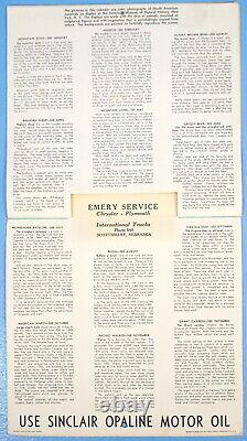 1944 Sinclair Oil Advertisement Emery Svc Wildlife Lion Bear Sheep Bison Deer