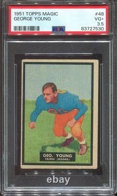 1951 Topps Magic #48 George Young RC HOF PSA 3.5 Bucknell Bisons