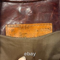 1970's Oshwahkon Bison Leather Jacket Burgandy XS