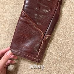 1970's Oshwahkon Bison Leather Jacket Burgandy XS