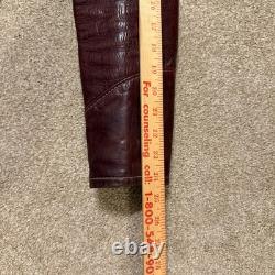 1970's Oshwahkon Bison Leather Jacket Burgandy XS