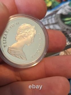 1982 Canada Proof Silver Dollar Regina Centennial Bison Skull Beauty