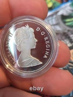 1982 Canada Proof Silver Dollar Regina Centennial Bison Skull Beauty