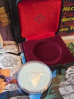 1982 Canada Proof Silver Dollar Regina Centennial Bison Skull Beauty