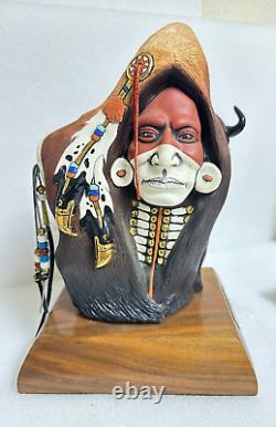 1991 Kathryn Yauney 2 Sided Sculpture TATANKA Buffalo Bison Native American