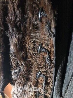 1Patagonian Bison Long Fur Buffalo Coat Men's XL