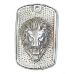 2.5 Troy Ounce. 999 Fine Silver Hand Poured Bison Bullion Premium Bar Lion Head