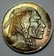 2 Oz 999 Silver Round Indian Head Buffalo Bison Vintage Dallas Specialty Mint