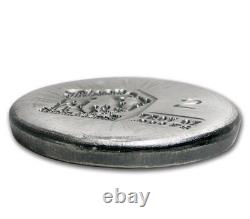 2 oz Hand Poured Silver Round Bison Bullion 999 Fine Silver- Hard To Find