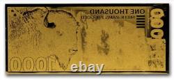 2 x 1 Gram 999 Gold Multi-Color Bison 24K Aurum Notes 2000mg LIMITED