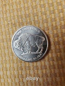 20-1 Troy Oz. 999 Silver Round Liberty Indian Head Buffalo Bison Bullion Coin