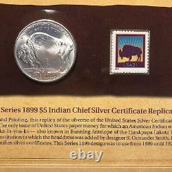 2001 AMERICAN BUFFALO 90% SILVER COIN + CURRENCY SET U. S. Coins Commemorative