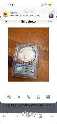 2001-D BUFFALO PCGS MS69 Silver Commemorative Dollar $1 MS69