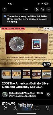 2001-D The American Buffalo Commemorative Coin and Currency Set Sealed