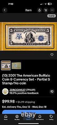 2001-D The American Buffalo Commemorative Coin and Currency Set Sealed