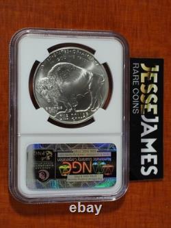 2001 D Uncirculated Silver Buffalo Commemorative Dollar Ngc Ms69 Brown Label