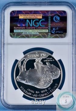 2001-P American Buffalo Commemorative Silver Dollar NGC PF 69 ULTRA CAMEO