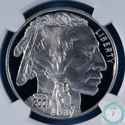 2001-P American Buffalo Commemorative Silver Dollar NGC PF 69 ULTRA CAMEO