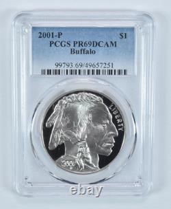 2001-P Buffalo Commemorative Dollar PR69 DCAM PCGS Blue Label