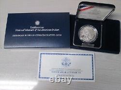 2001 Smithsonian American Buffalo Proof Silver Dollar Commemorative Coin Box Coa