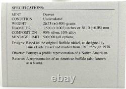 2001 Smithsonian American Buffalo Silver Commemorative $1 Uncirculated With Box 2001 Smithsonian American Buffalo Silver Commemorative $1 Uncirculated With Box
