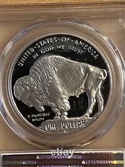 2001P proof Buffalo/Indian commemorative silver dollar. Bison PCGS PF69 UC