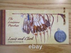 2004 United States Mint Lewis & Clark Coinage and Currency 4 Coin Set Bison Note