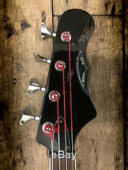 2005 Burns Bison Bass In Black Finish With Hiscox Hardshell Case