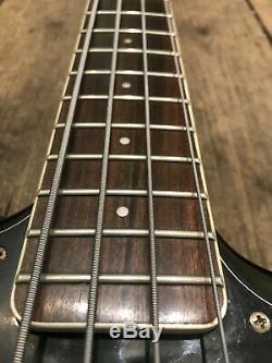 2005 Burns Bison Bass In Black Finish With Hiscox Hardshell Case