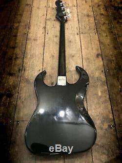 2005 Burns Bison Bass In Black Finish With Hiscox Hardshell Case