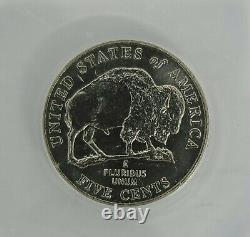 2005-D 5C Jefferson Nickel Speared Bison Die Gouge, ANACS MS65