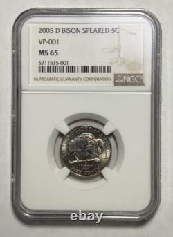 2005-D 5C SPEARED BISON Nickel MS65
